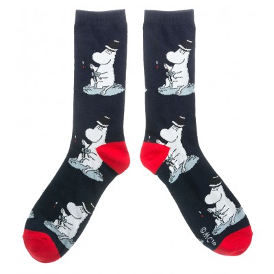 Носки мужские Moomin Муми папа рыбак Navy / Red